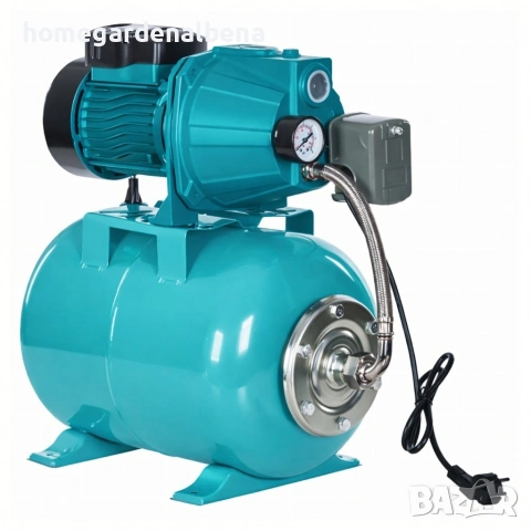 Хидрофорна система 750W 50L помпа с разширителен съд пресостат манометър, снимка 7 - Водни помпи - 54446417
