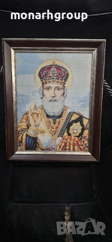 Гоблен "св.Николай ", снимка 3 - Гоблени - 54573715