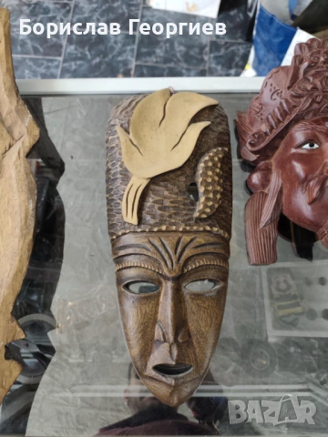 Лот дървени маски четири броя, снимка 6 - Колекции - 47351836