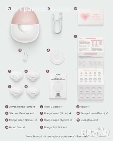 Нова електрическа безжична помпа за кърма 3 режима 12 нива Nuliie JoyFlow Air, снимка 8 - Помпи за кърма - 54353418