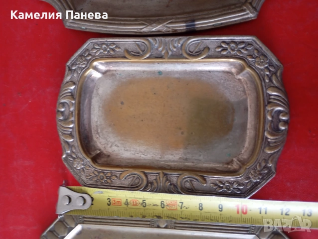 Комплект три подноса арт деко, снимка 2 - Други ценни предмети - 54642348
