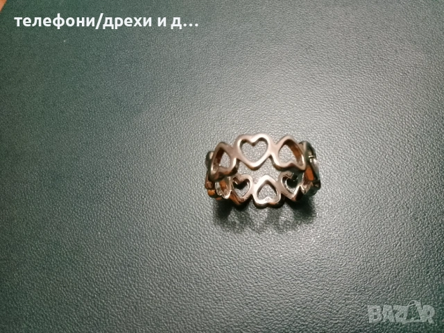 3 сребристи дамски пръстена (вътрешен диаметър 17 мм), снимка 4 - Пръстени - 54776506