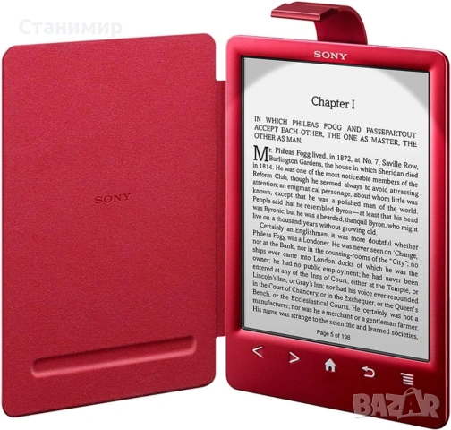 Електронна книга Sony 6" с 800 книги с оригинален активен калъф