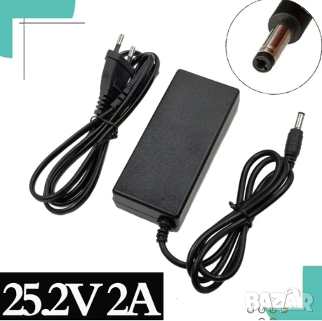 6S Зарядно 25.2V 2A за Литиеви Батерии 21.6v 22.2v Тротинетка Велосипед Прахосмукачка Винтоверт Дрон