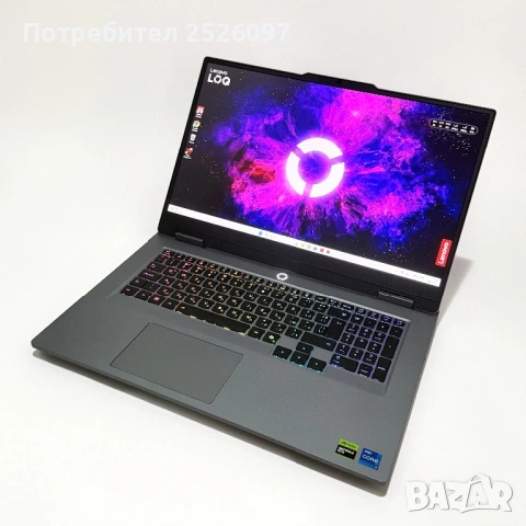 Lenovo LOQ Gen 10/17.3” 165Hz/RTX 5050/i7-13650HX/24GB DDR5/RGB/Гаранция, снимка 3 - Лаптопи за игри - 54836395