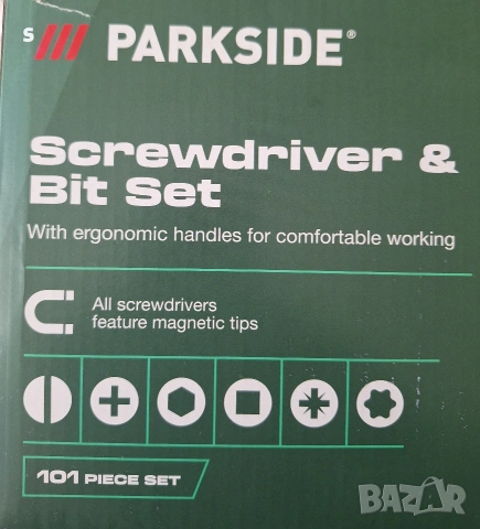 комплект отвертки и битове на Парксайд от 101бр., снимка 6 - Отвертки - 54327720