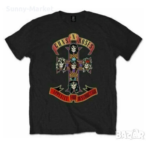 Тениска Guns N' Roses Appetite for Destruction размери от XS-5XL