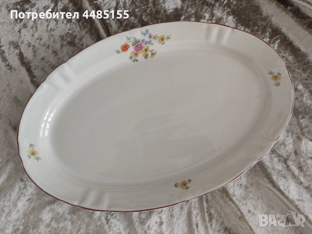 Три големи елипсовидни плата, ретро, снимка 6 - Чинии - 53075900