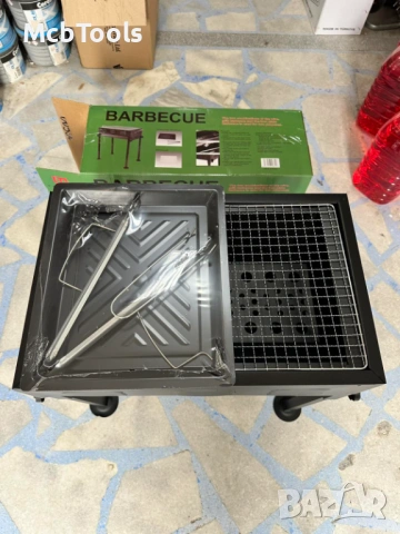 Преносимо сгъваемо барбекю с регулируема височина, снимка 5 - Барбекюта - 54090065