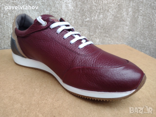 Кожени обувки TEODOR - нови, цвят бордо, 44 номер , снимка 3 - Спортно елегантни обувки - 54078239