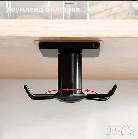 Удобна въртяща закачалка за кухня и баня, снимка 7 - Други - 54355656