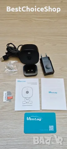 Vimtag 4MP, външна и вътрешна камера, IP66 Водоустойчива, цветно нощно виждане,WiFi, 2-посочно аудио, снимка 2 - IP камери - 55415694