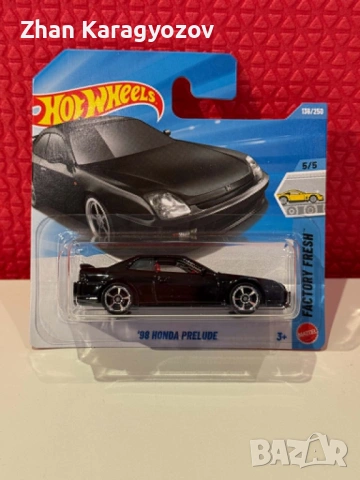 🔥 Hot Wheels '98 Honda Prelude | Ново / Sealed | Колекционерска количка