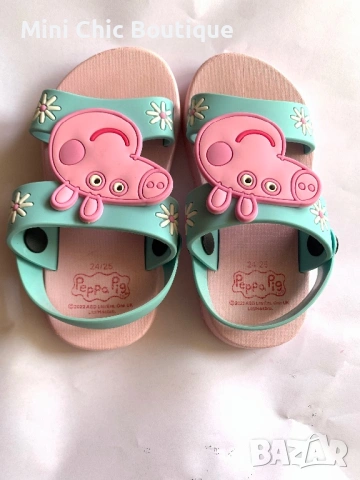 🐷 Детски гумени сандали / Peppa Pig (Пепа Пиг) – размер 24/25, снимка 3 - Детски сандали и чехли - 54226640