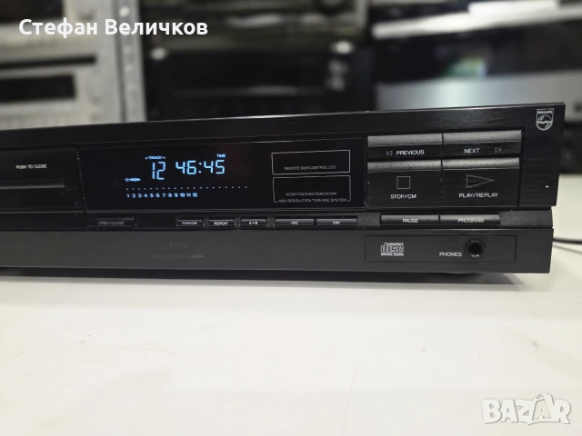 КЛАСИЧЕСКИ БИТСТРИЙМ ЗВУК! CD Плеър Philips CD 600 (Bitstream / CDM-4) 🇧🇪💿, снимка 3 - Ресийвъри, усилватели, смесителни пултове - 55021815