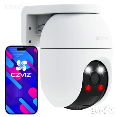 EZVIZ 8.0 Мегапиксела Wi-Fi, управляема камера с двупосочно аудио и цветно нощно виждане, снимка 5 - HD камери - 55026649