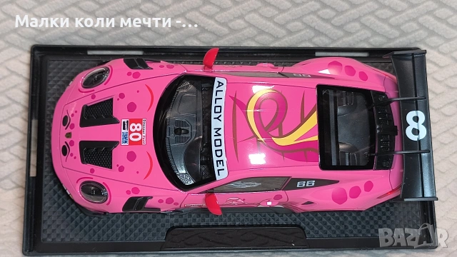 метална кола Porsche 911 GT3 R . Мащаб 1:24, чисто нова с LED светлини , снимка 5 - Колекции - 55184581
