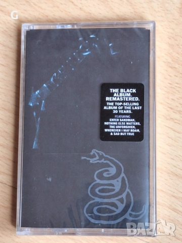Аудио касета Metallica - The Black Album, Чисто нова, запечатана, рядка, UK издание, снимка 7 - Аудио касети - 54699294