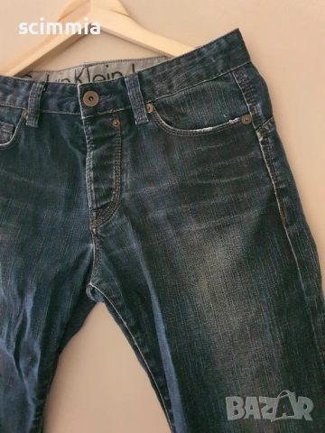Мъжки дънки Calvin Klein Jeans W32, тъмносини 98,5% памук 1,5% еластин, снимка 6 - Дънки - 54606743