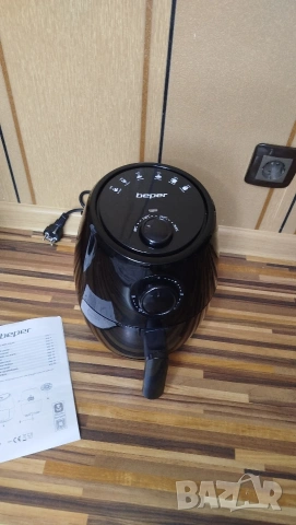 Фритюрник с горещ въздух , 1000W, 2 л, Черен, снимка 8 - Фритюрници - 42457789