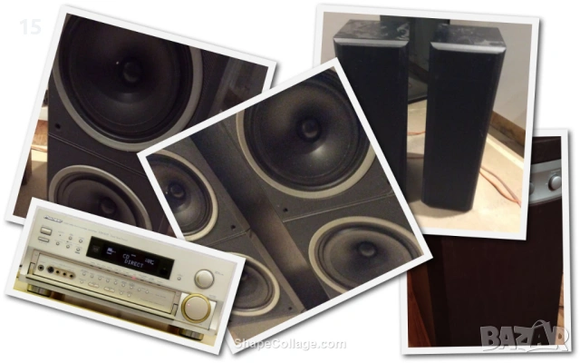 Тонколони Bowers & Wilkins + Pioneer усилвател и субуфер