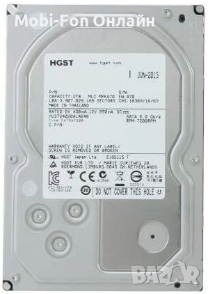 Сървърен твърд диск 2TB HGST Ultrastar 7K4000, 7200rpm, 64MB, SATA III