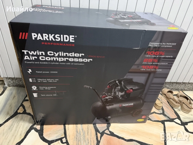 Чисто нов двуцилиндров компресор Parkside Performance