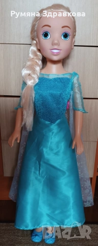 Голяма кукла Елза 80см височина, снимка 3 - Кукли - 54087120