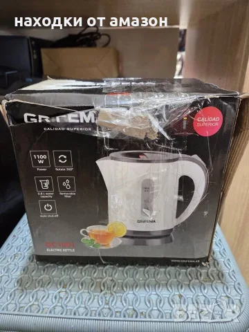 малка електрическа кана за вода Grifema GC1001, снимка 3 - Кани - 55329195