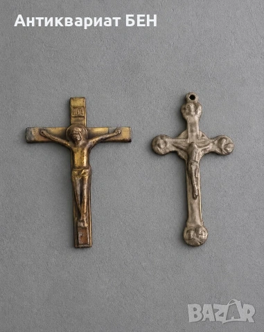 ✝️ ДВА ВИНТИДЖ КРЪСТА С РАЗПЯТИЕ ✝️