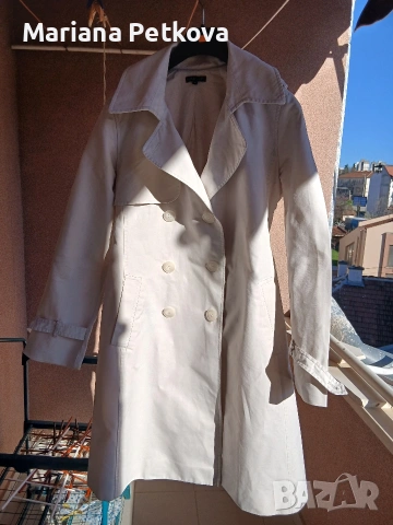 Бял марков шлифер, снимка 5 - Рокли - 54183300