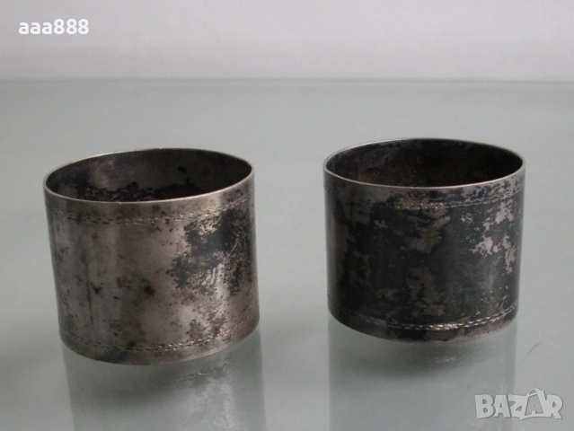 Старинни пръстени рингове за салфетки аксесоар за маса, снимка 4 - Антикварни и старинни предмети - 55086497