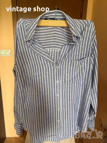 Дамски ленени ризи райе Lexington/Zara, снимка 18 - Ризи - 54486141
