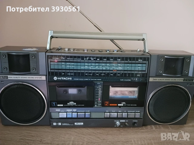 Радиокасетофон hitachi trk-w55e, снимка 2 - Радиокасетофони, транзистори - 54700207
