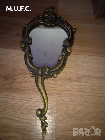 Бронзово огледало 1910 Арт нуво оригинално, снимка 2 - Антикварни и старинни предмети - 54172402