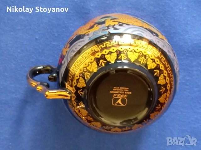 Винтидж японски стил порцеланови чаши с дракони – Gold Collection, снимка 6 - Чаши - 54575166