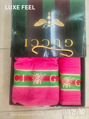 Lacoste ⚜️ Gucci ⚜️Hermes ⚜️ Tommy Hilfiger ⚜️2бр Хавлии в Кутия , снимка 8 - Хавлиени кърпи - 54868970
