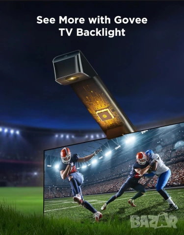 LED подсветка Govee TV Backlight 3 Lite RGBICW за 40 50 и 55 65 inch TV - НОВО, снимка 7 - Стойки, 3D очила, аксесоари - 54684210