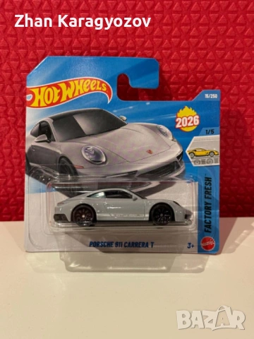 🔥 Hot Wheels Porshe 911 Carrera T | Ново / Sealed | Колекционерска количка