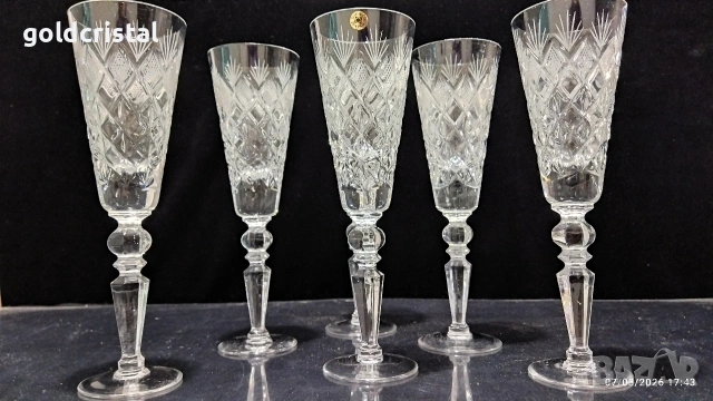 кристални чаши , снимка 5 - Антикварни и старинни предмети - 53959902