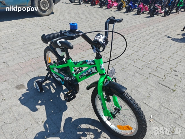 BG Детски велосипед 16" SAMURAJ зелен, снимка 4 - Велосипеди - 54493269