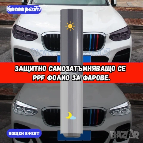 Защитно самозатъмняващо се фолио за фарове