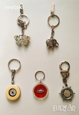 Лот от пет броя стари ключодържатели (три от тях с кутии) - обща цена 15 евро, снимка 2 - Колекции - 54080806