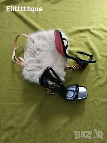 сандали на ток в кутия yves saint laurent , снимка 2 - Сандали - 54979333