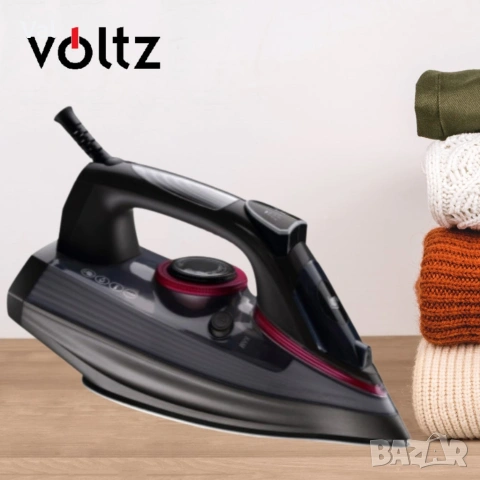 Ютия Voltz, 2600W, 300мл., Черен, 2 ГОДИНИ ГАРАНЦИЯ, снимка 3 - Ютии - 54479351