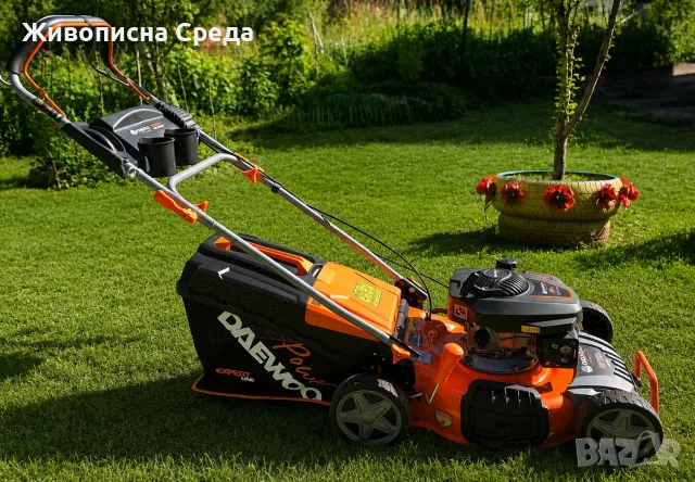 НОВА! Самоходна бензинова косачка за трева DAEWOO 3.5 к.с. | Само 1 косене | 46 см | 55 л, снимка 2 - Градинска техника - 55436668