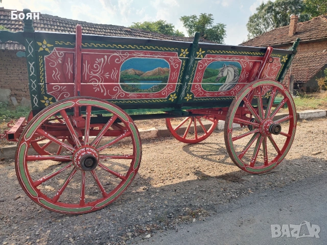 Рисувана конска каруца, снимка 7 - Декорация за дома - 54035201