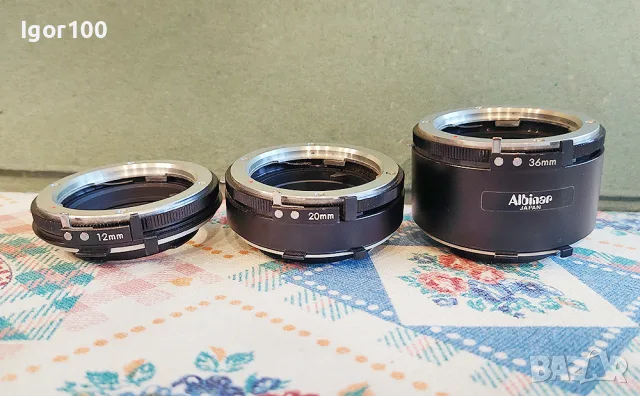 МАКРО ПРЪСТЕНИ - за MINOLTA MD mount, снимка 2 - Чанти, стативи, аксесоари - 55363050