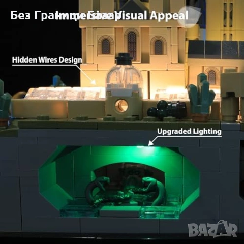 Ново LED Осветление за LEGO 76419 Hogwarts Castle със Сензор лего замък декорация, снимка 4 - Лед осветление - 54354239