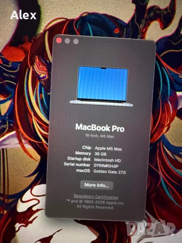 Macbook Pro M5 Max 16-inch, 36GB, 2TB, снимка 3 - Лаптопи за работа - 55095176